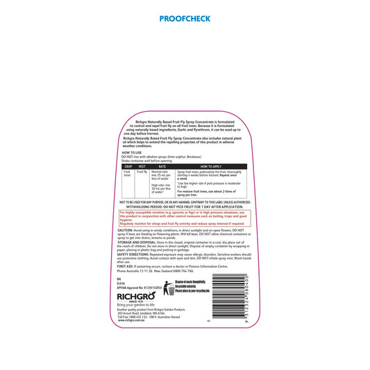 Richgro Fruit Fly Spray 500ml Natural Garlic Pyrethrum Repellent – view 2 - Auzzistore