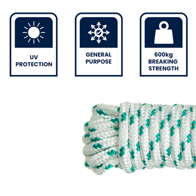 Grunt Outdoor Rope 8mm x 10m PP Multi-Filament UV Safe Durable