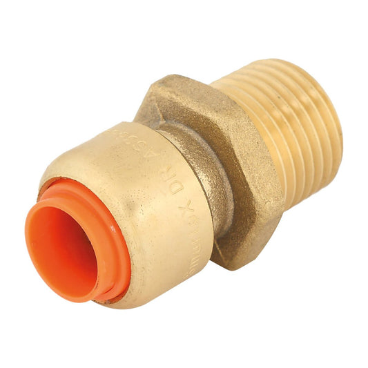 Smartex Copper Male Connector - 20 x 20mm - Lead Free Brass - Push-Fit - Auzzistore