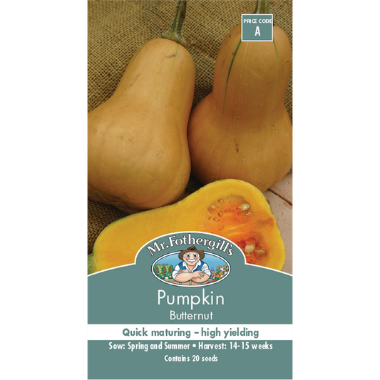 Mr Fothergill Butternut Pumpkin Seeds 75mm Orange High Yield - Auzzistore