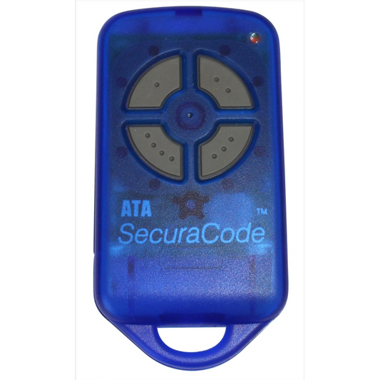 ATA Garage Door Remote - 4 Door Control - Blue Plastic - Safe Use