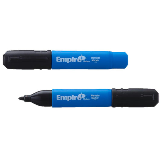 Empire Black Medium Tip Worksite Marker - Clog Resistant - Quick Dry - Auzzistore