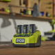 Ryobi USB Lithium 3 Port Charger - 3A - Compact - Fast Charging - RC43P
