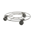 Eden 30cm Round Pot Plant Trolley - Black - Easy Mobility - Durable
