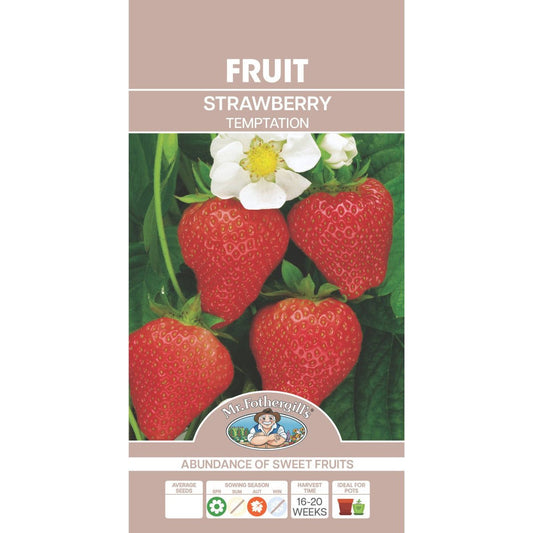 Mr Fothergill Strawberry Temptation Seeds - 10 Weeks - Easy Growth - Tasty - Auzzistore