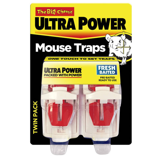 The Big Cheese Ultra Power Mouse Trap - 2 Pack - Plastic - Reusable - Auzzistore