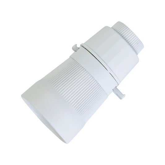 Deta White Push Bar Switch Lamp Holder - 2A 250V - Polyester - Durable