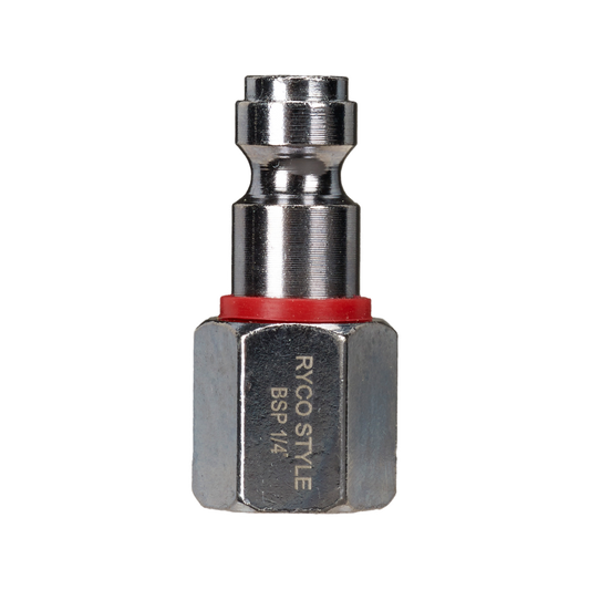 Powerfit Ryco Style 1/4" Female Plug - Steel - 150PSI Maximum Pressure - Auzzistore