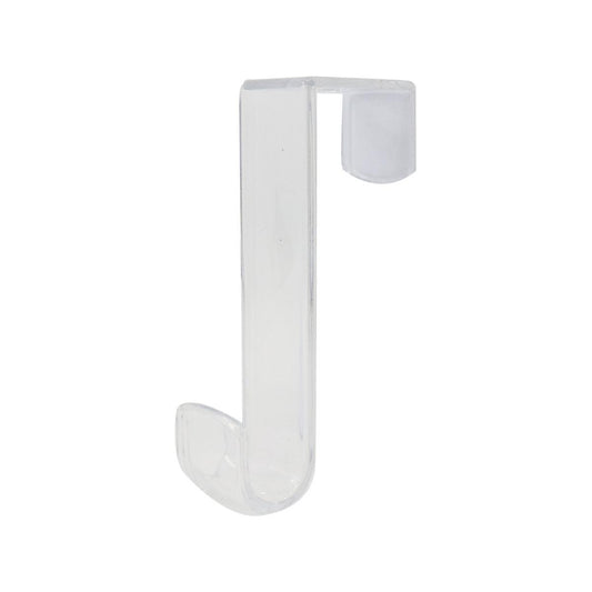 Adoored Clear Over the Door Deco Hook - 125mm x 80mm x 35mm - Easy Installation