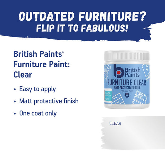 British Paints Clear Matt Protective Furniture Paint - 0.672kg - Easy Application, Durable Finish – view 2 - Auzzistore