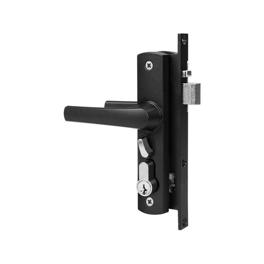 Rolltrak Black Keyed Hinged Screen Door Lock 50mm Alloy Security - Auzzistore