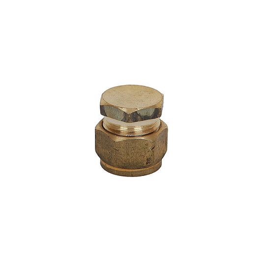 Brasshards 15mm Brass Compression Stop - Lead-Free - Tool-Free Installation - Auzzistore