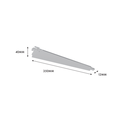 Flexi Storage Home Solutions 350mm White Wire Shelf Bracket Steel Secure