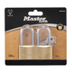 Master Lock Padlock - 40mm - Brass - Dual Locking Levers - 2 Pack