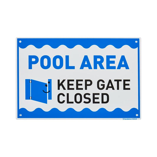 Sandleford Pool Area Sign 300x200mm PP Durable UV Resistant - Auzzistore