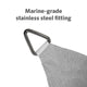Coolaroo Shade Sail - 5.4x5.4m Square - HDPE - UV Protection - Durable