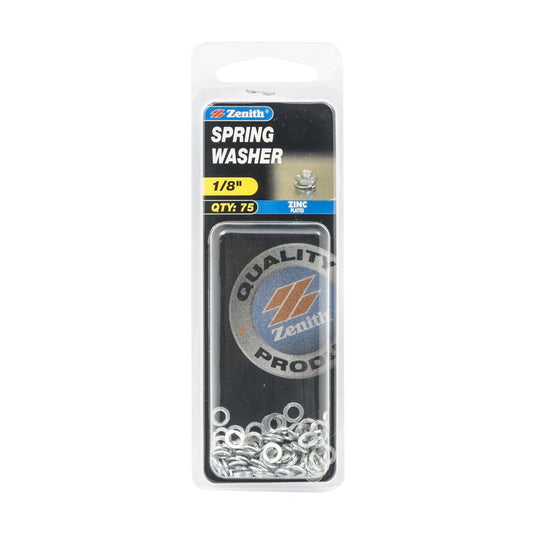 Zenith Spring Washer - 1/8 - 75 Pack - Zinc Plated - Internal Use - Auzzistore