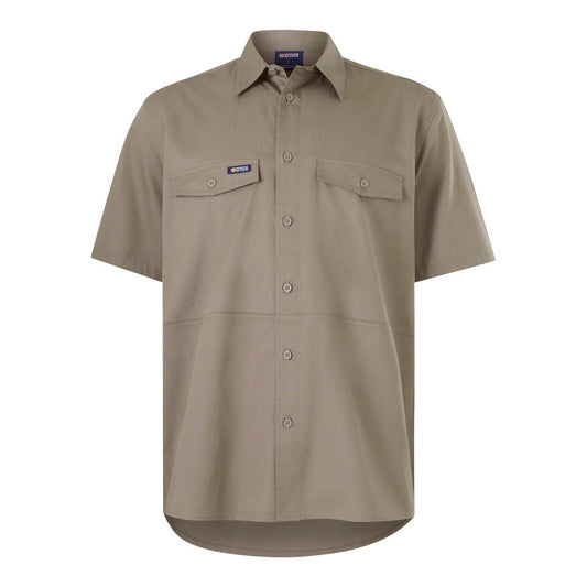Citeco Short Sleeve Shirt Size L - Khaki - Lightweight Cotton - UPF 50+