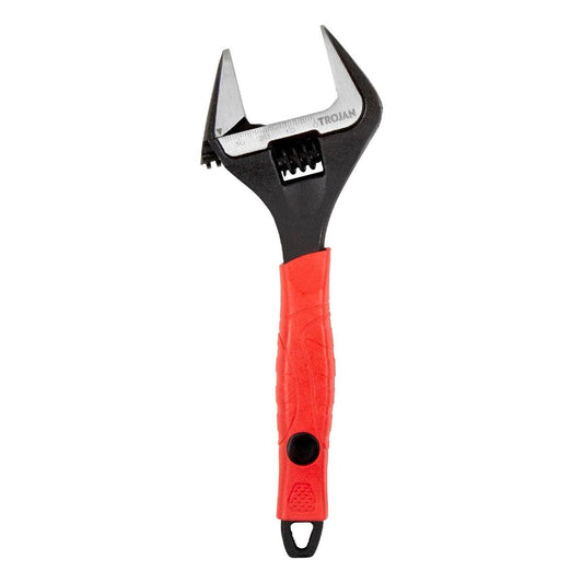 Trojan Adjustable Wide Mouth Wrench - 200mm - Soft Grip - Plumbing Use