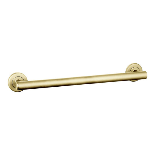 Evekare 600mm Brushed Brass Linear Grab Rail - Concealed Flange - 250kg Support