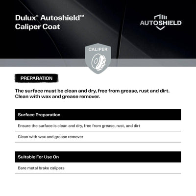 Dulux Autoshield Spray Paint - 340g Red Caliper - 250°C Resistance - 1m² Coverage