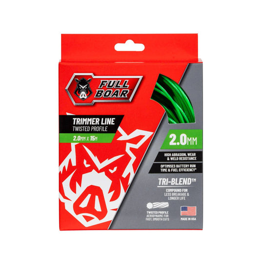 Full Boar Trimmer Line - 2.0mm x 15m - Twisted Profile - Durable & Efficient - Auzzistore