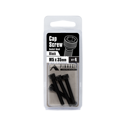 Pinnacle M5 x 35mm Black Oxide Socket Head Cap Screw 4 Pack – view 2 - Auzzistore