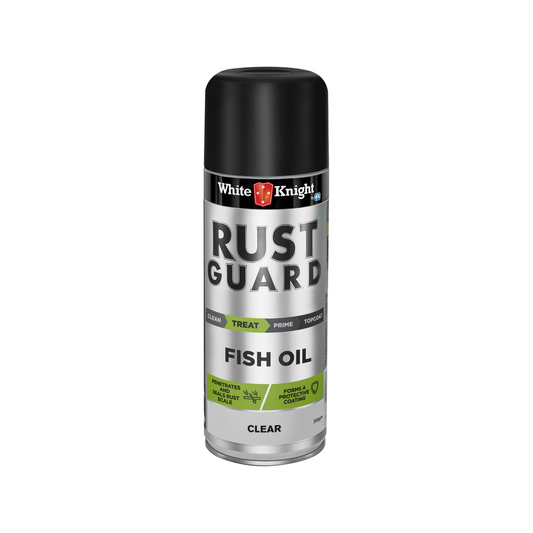 White Knight Fish Oil Spray Paint 300g Clear Rust Inhibitor - Auzzistore