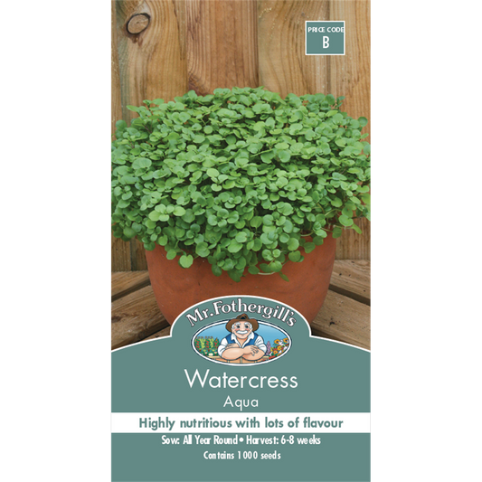 Mr Fothergill Watercress Seeds - 75mm - Seeds - Easy to Grow - Auzzistore