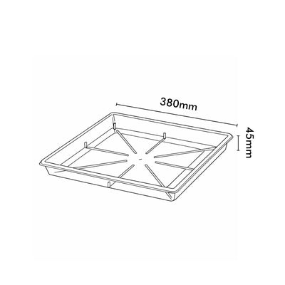Eden Clear Porto Planter Saucer 380mm Polypropylene Lightweight Design