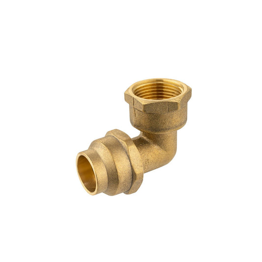 Brasshards Brass Female Flared Compression Elbow 20fl x 20fi 51mm - Lead-Free - Durable - Auzzistore