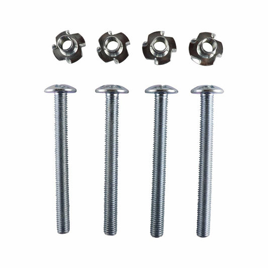 Everhang M10 Zinc Plated Tee Nut and Bolt 4 Pack - 10mm Steel Durable - Auzzistore