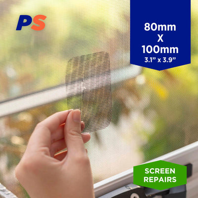Permastik Adhesive Screen Patches 100x80mm Fibreglass 3 Pack