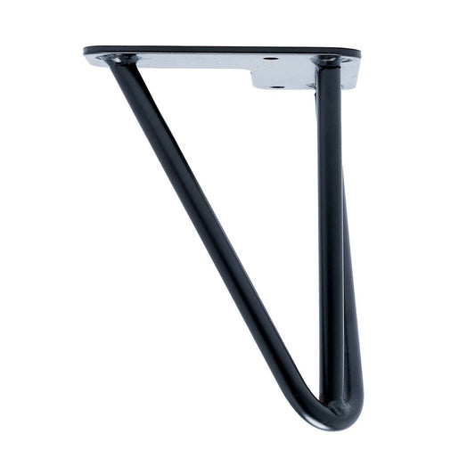 Taskmaster Hairpin Table Leg - 150mm x 10mm - Steel - Matte Black – view 2 - Auzzistore