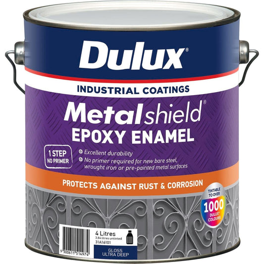 Dulux Metalshield Epoxy Enamel Gloss Paint 4L Ultra Deep Durable - Auzzistore