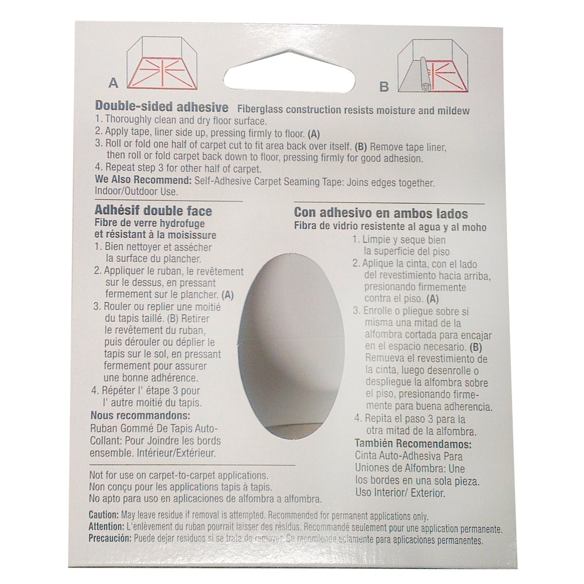 Ideal Distributors Carpet Tape 38mm x 12m Double Sided Adhesive