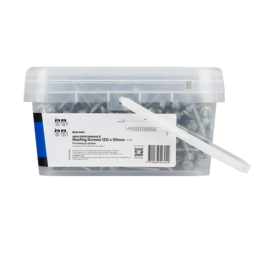 Buildex 12g x 50mm Class 3 Roofing Screws - 1000 Pack - Zinc-Alloy - Durable – view 2 - Auzzistore