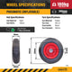 Easyroll Wheelbarrow Wheel 4 0 x 8 Nylon Rubber Impact Cushioning