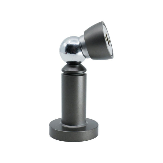 Adoored Gun Metal Grey Sphere Magnetic Door Stop - 42mm x 90mm x 55mm - Shock Absorbing - Auzzistore