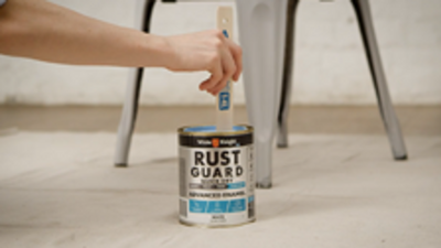 White Knight Rust Guard 1L Silver Gloss Hammered Finish Paint