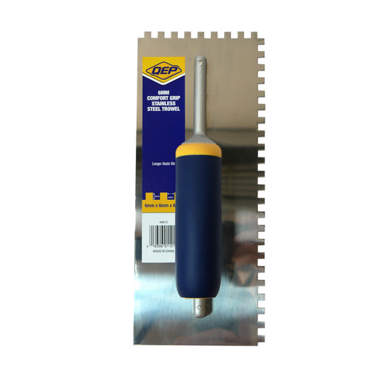 Qep 6mm Square Notch Trowel - Stainless Steel - 280mm x 115mm - Durable – view 2 - Auzzistore