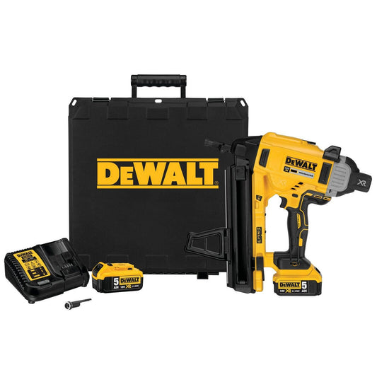 Dewalt 18V XR Li-Ion Cordless Concrete Angled Nailer Kit DCN890P2-XE - 2 Batteries - 460mm x 170mm x 490mm - Gas-Free Operation - Variable Power Settings - Auzzistore