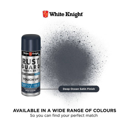 White Knight Rust Guard Deep Ocean 300g Satin Touch Up Spray Paint