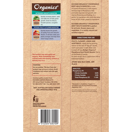 Richgro Phosphorus Root Health Booster - 2.5kg - Organic - For Vegetables – view 2 - Auzzistore