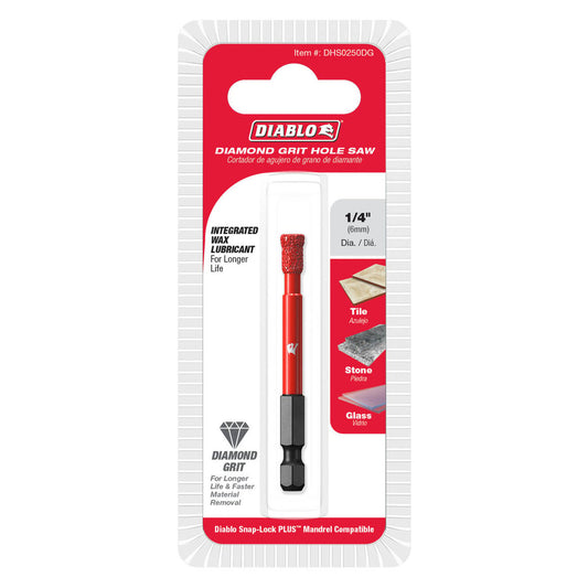 Diablo 1" 4 Diamond Grit Hole Saw - 62mm - Efficient Drilling in Tile, Glass - Auzzistore
