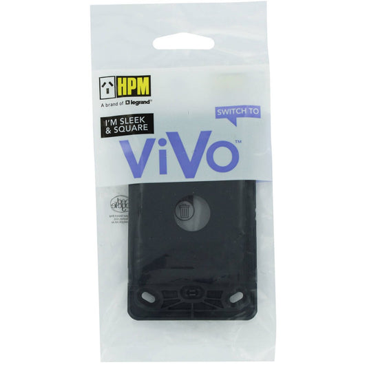 HPM Vivo Grey 1 Gang Wall Switch Grid Plate 118mm x 85mm - Easy Installation – view 2