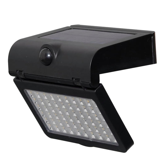 Gardenglo 1000lm Linkable Solar Motion Sensor Light - Black - 160mm x 550mm x 122mm