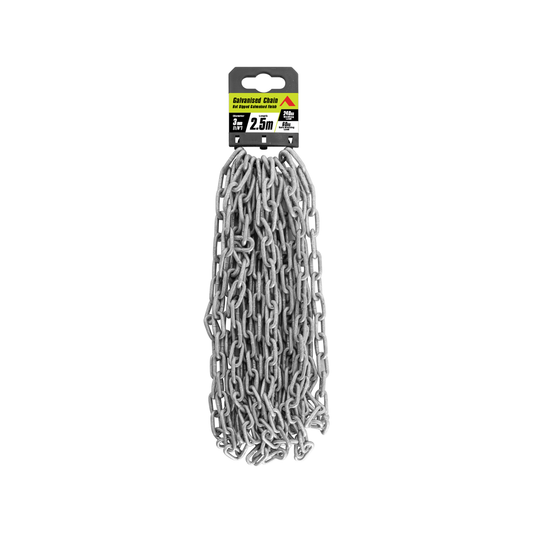 Pinnacle Galvanised Chain 3mm 1/8 x 2.5m Durable Rust Resistant - Auzzistore