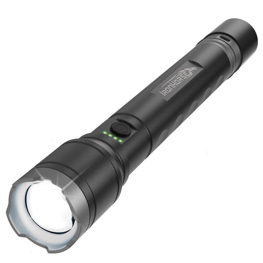Ironhorse 4000lm Premium Hybrid Torch Flashlight - Rechargeable - Black – view 2