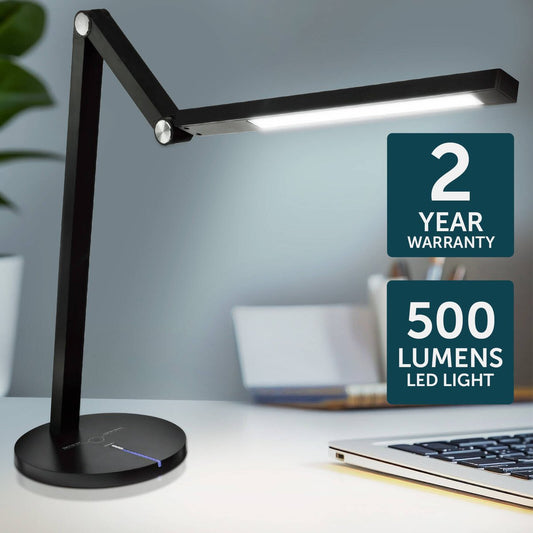 Brilliant Black Concertina LED Desk Lamp - 500 Lumens - 3 Colour Settings – view 2